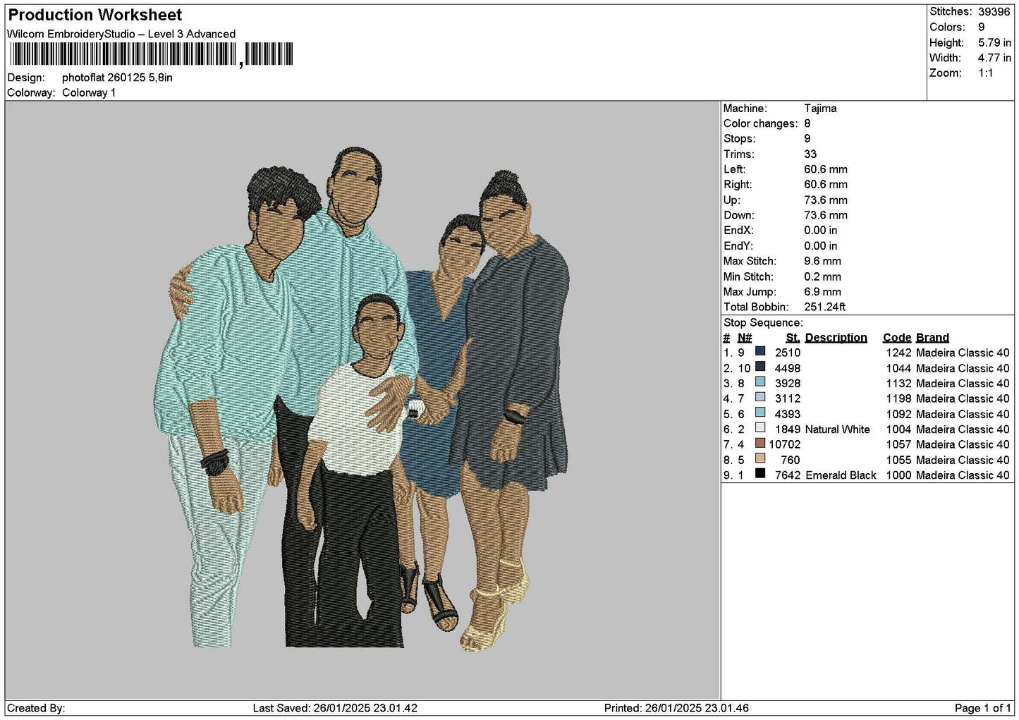 Photoflat 2601a Embroidery File 6 sizes