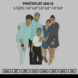 Photoflat 2601a Embroidery File 6 sizes