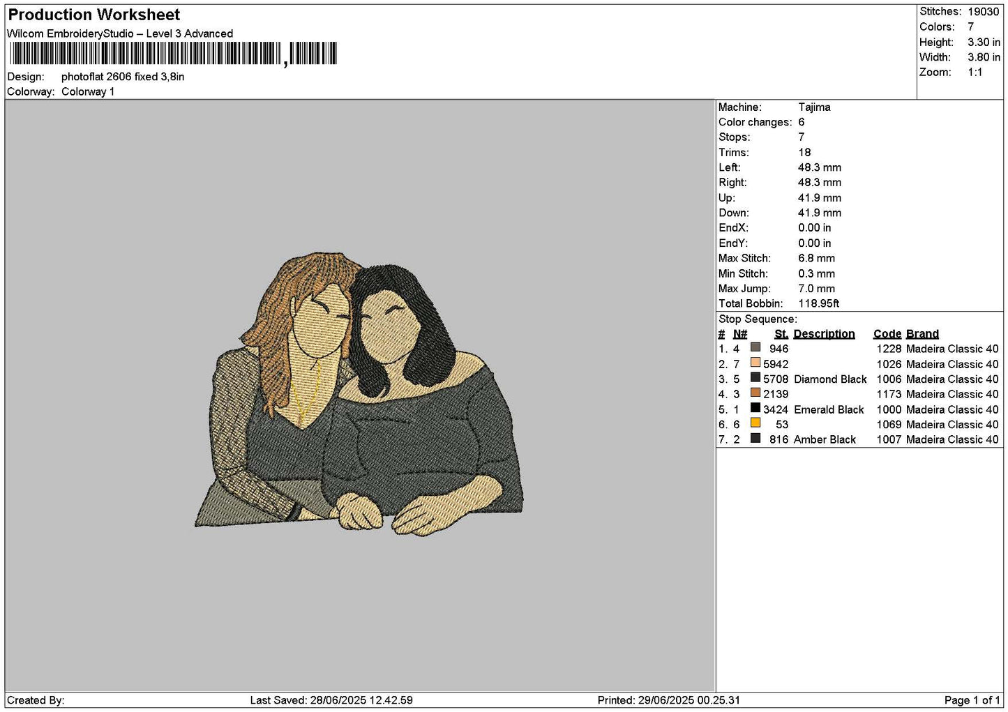 Photoflat 2606 Embroidery File 6 sizes
