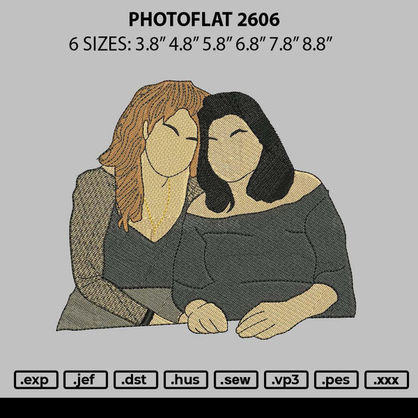 Photoflat 2606 Embroidery File 6 sizes