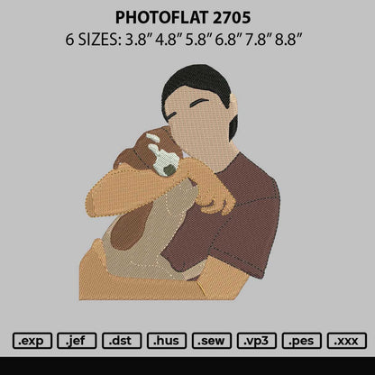 Photoflat 2705 Embroidery File 6 sizes