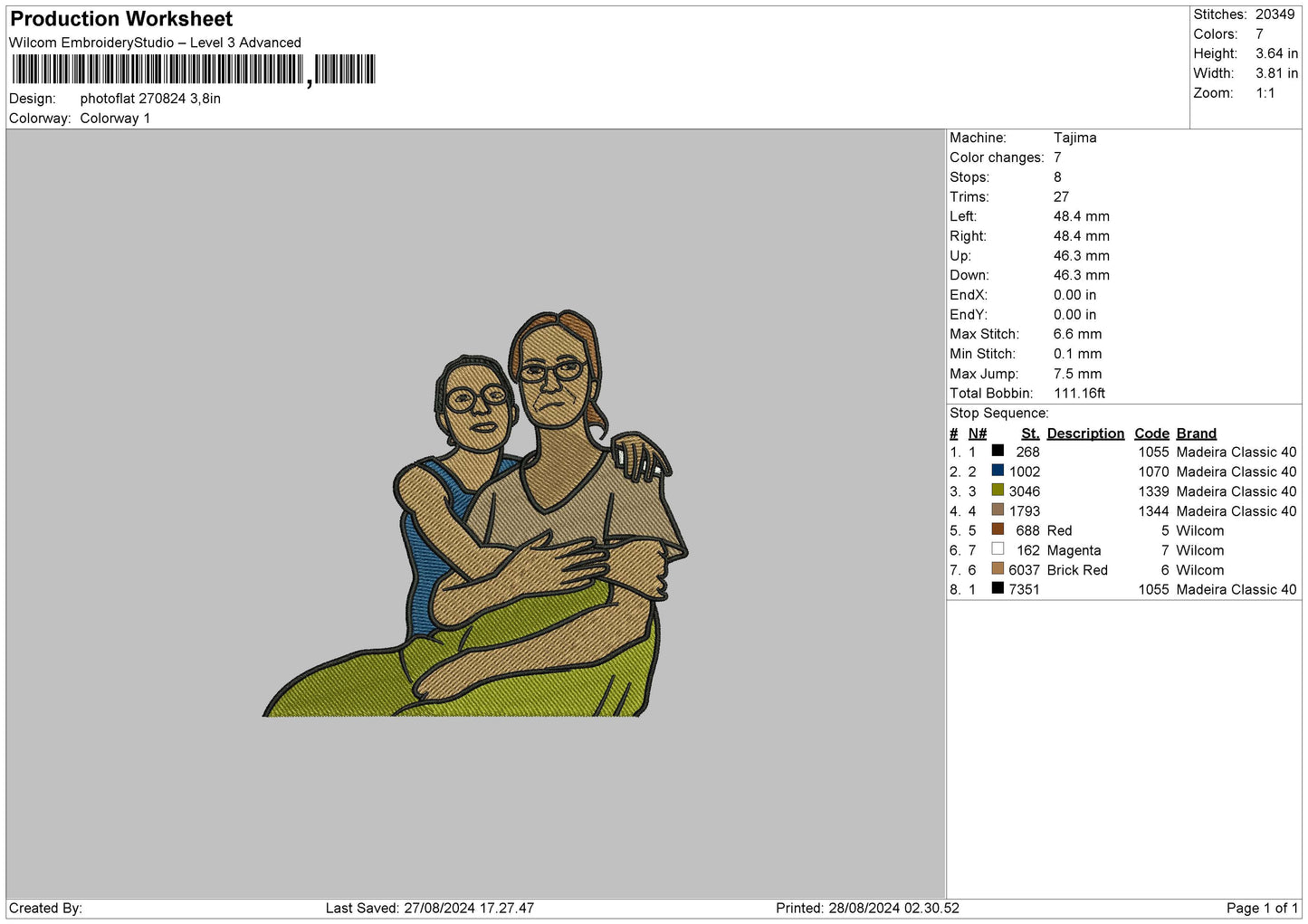 Photoflat 2708 Embroidery File 6 sizes