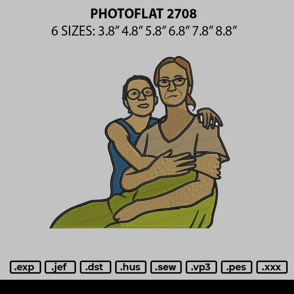 Photoflat 2708 Embroidery File 6 sizes