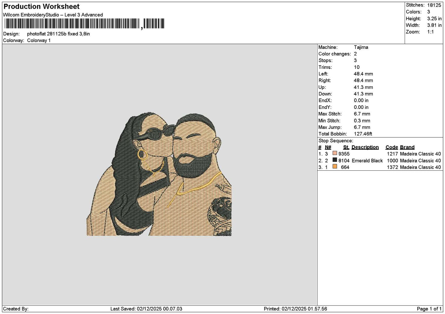Photoflat 2811b Embroidery File 6 sizes