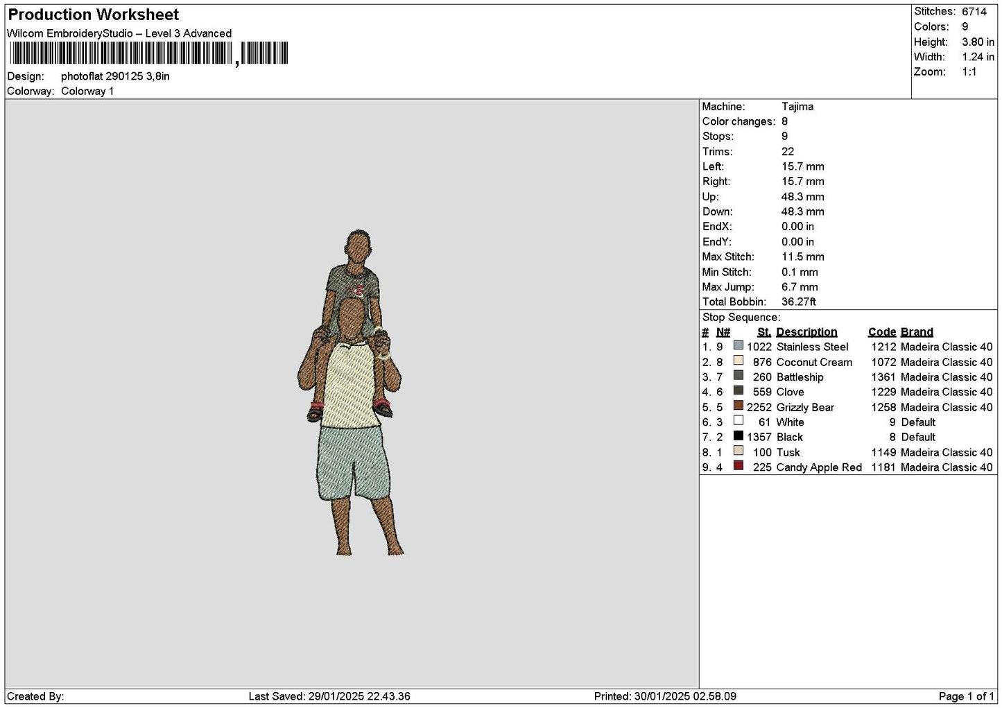 Photoflat 2901 Embroidery File 6 sizes