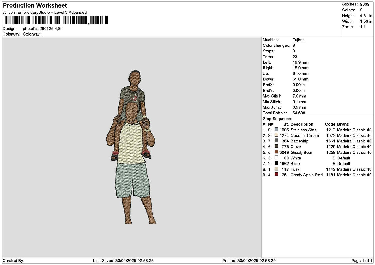 Photoflat 2901 Embroidery File 6 sizes