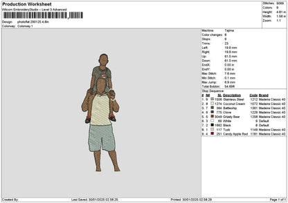 Photoflat 2901 Embroidery File 6 sizes