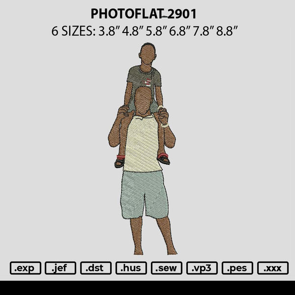 Photoflat 2901 Embroidery File 6 sizes