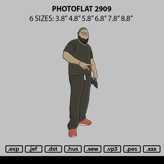 Photoflat 2909 Embroidery File 6 sizes