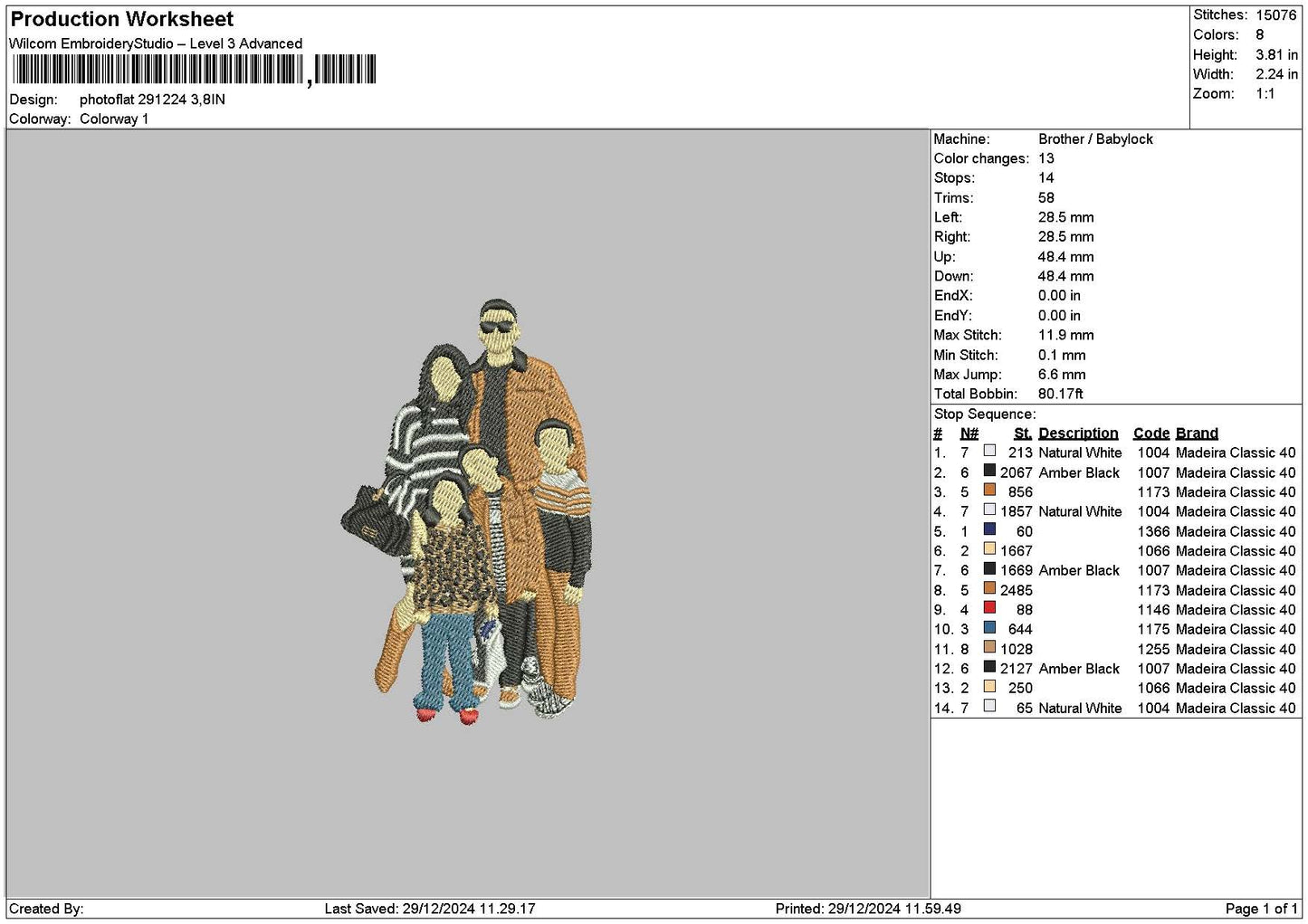 Photoflat 2912 Embroidery File 6 sizes