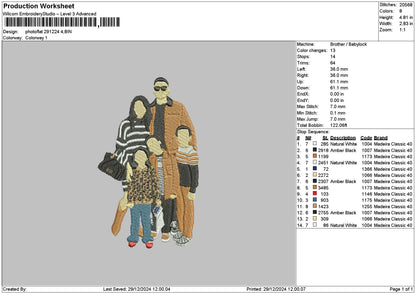 Photoflat 2912 Embroidery File 6 sizes
