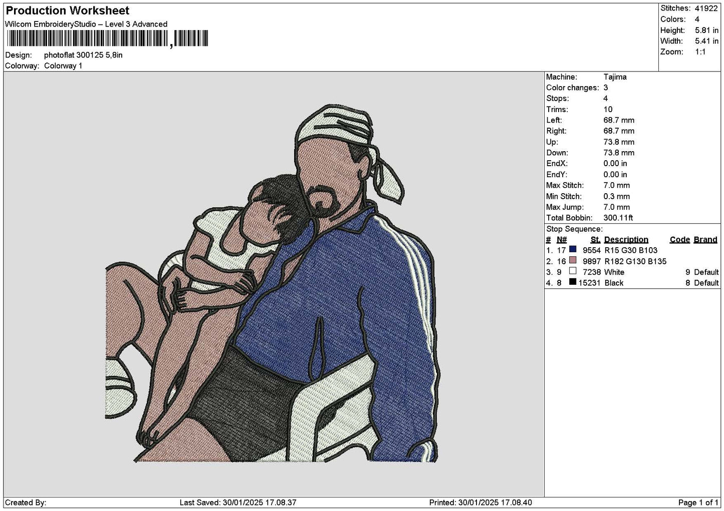 Photoflat 3001 Embroidery File 6 sizes