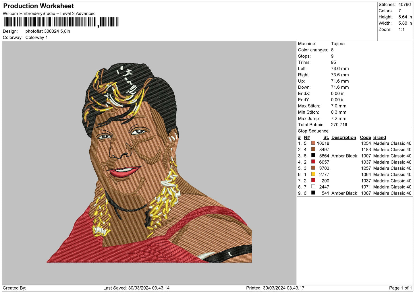 Photoembro 3024 Embroidery File 6 sizes