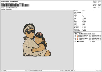 Photoflat 3101 Embroidery File 6 sizes