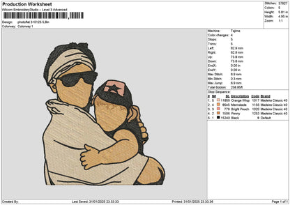 Photoflat 3101 Embroidery File 6 sizes