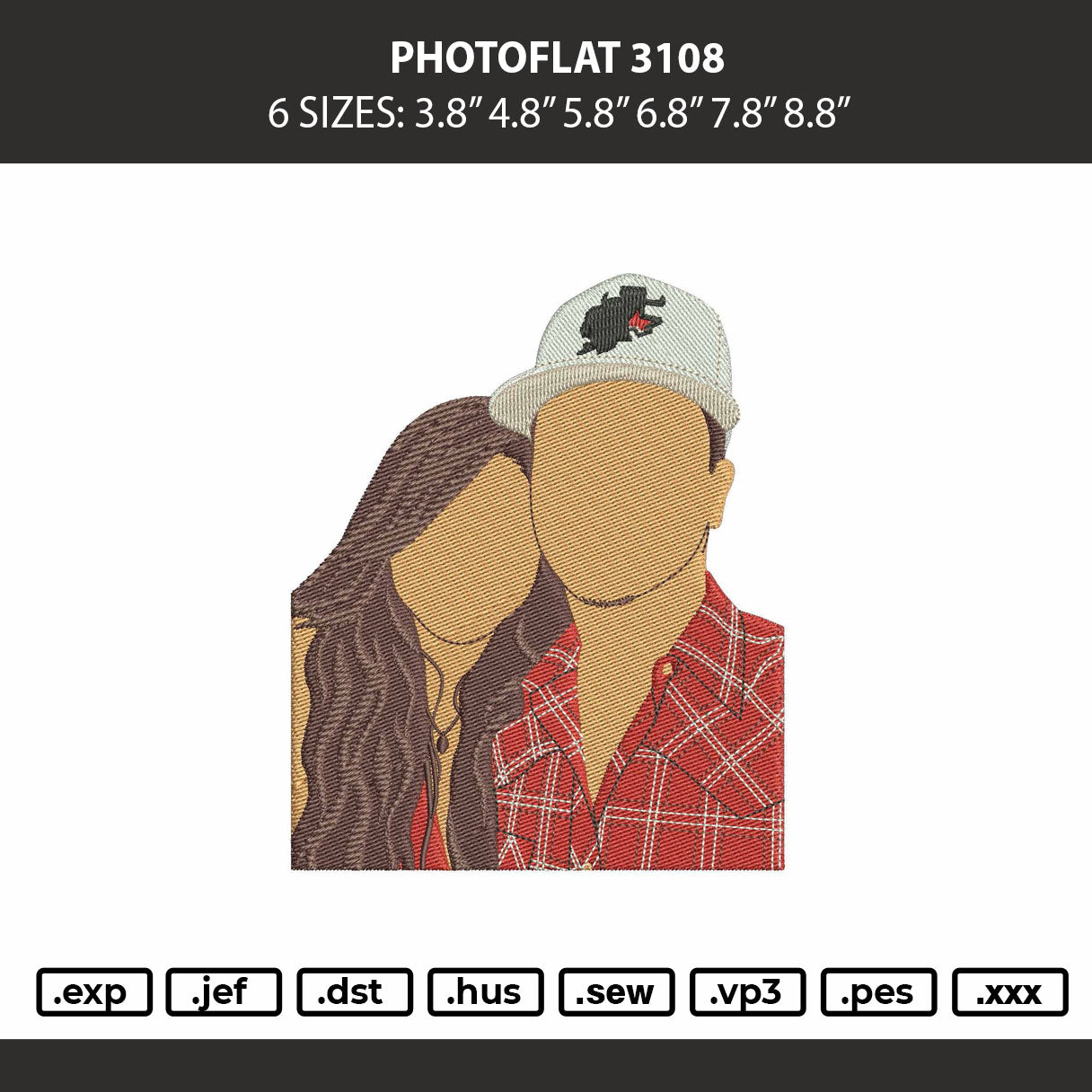 Photoflat 3108 Embroidery Machine Design File 6 sizes