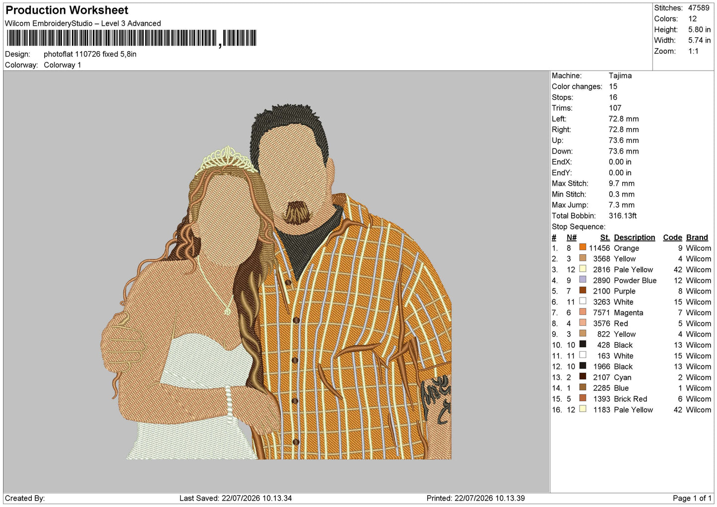 Photoflat 1107 Embroidery Machine Design File 6 sizes