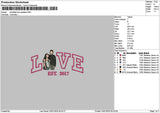 Photoflat Love 2301 Embroidery File 6 sizes