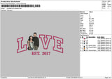 Photoflat Love 2301 Embroidery File 6 sizes