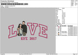 Photoflat Love 2301 Embroidery File 6 sizes
