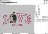 Photoflat Love 2301 Embroidery File 6 sizes