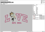 Photoflat Love V2 Embroidery File 6 sizes