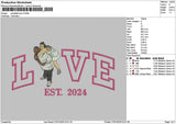 Photoflat Love V2 Embroidery File 6 sizes