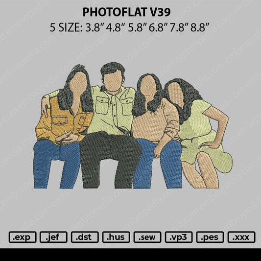 Photoflat V39 Embroidery File 6 sizes