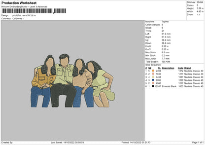 Photoflat V39 Embroidery File 6 sizes