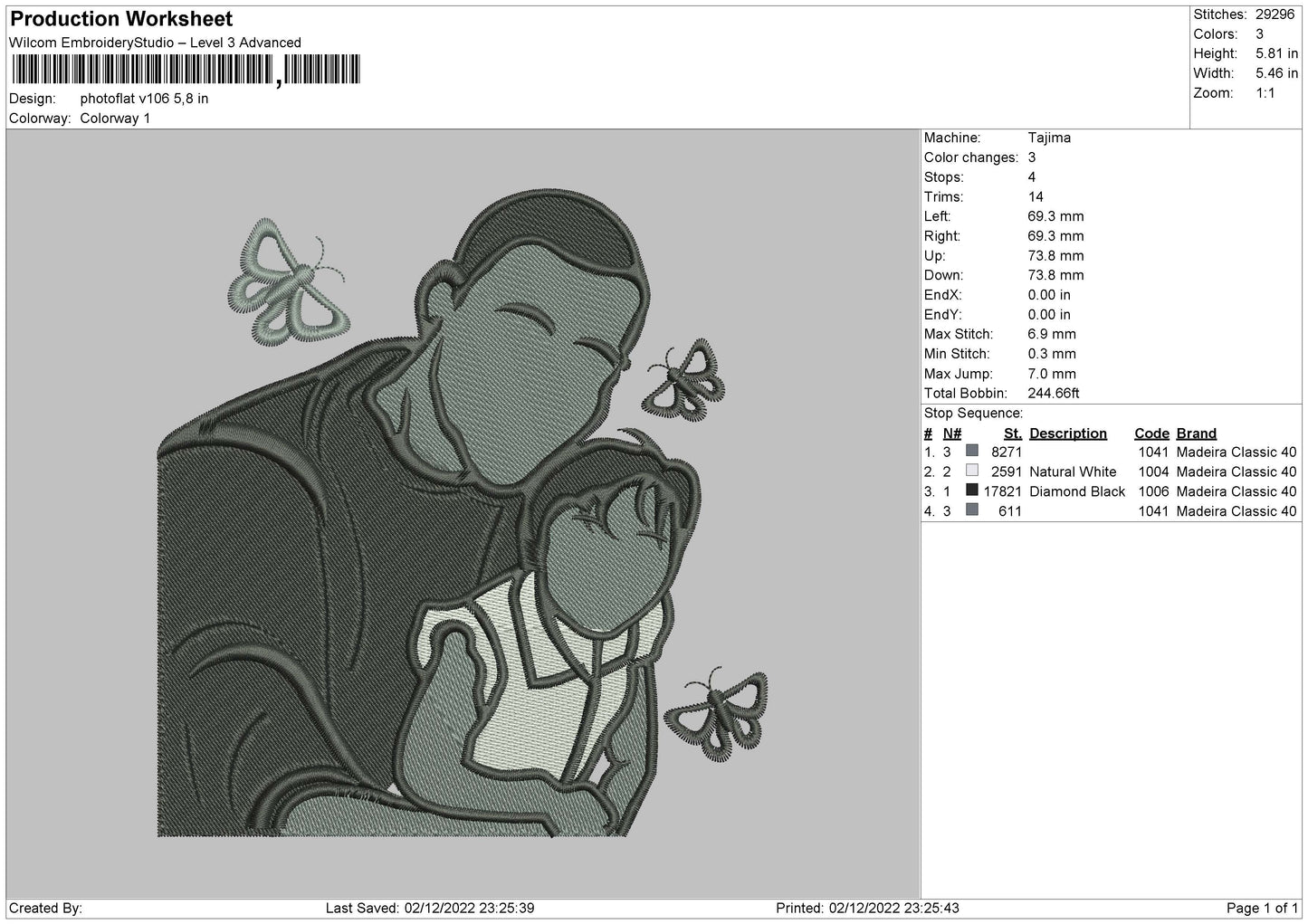 Photoflat V106 Embroidery File 6 sizes