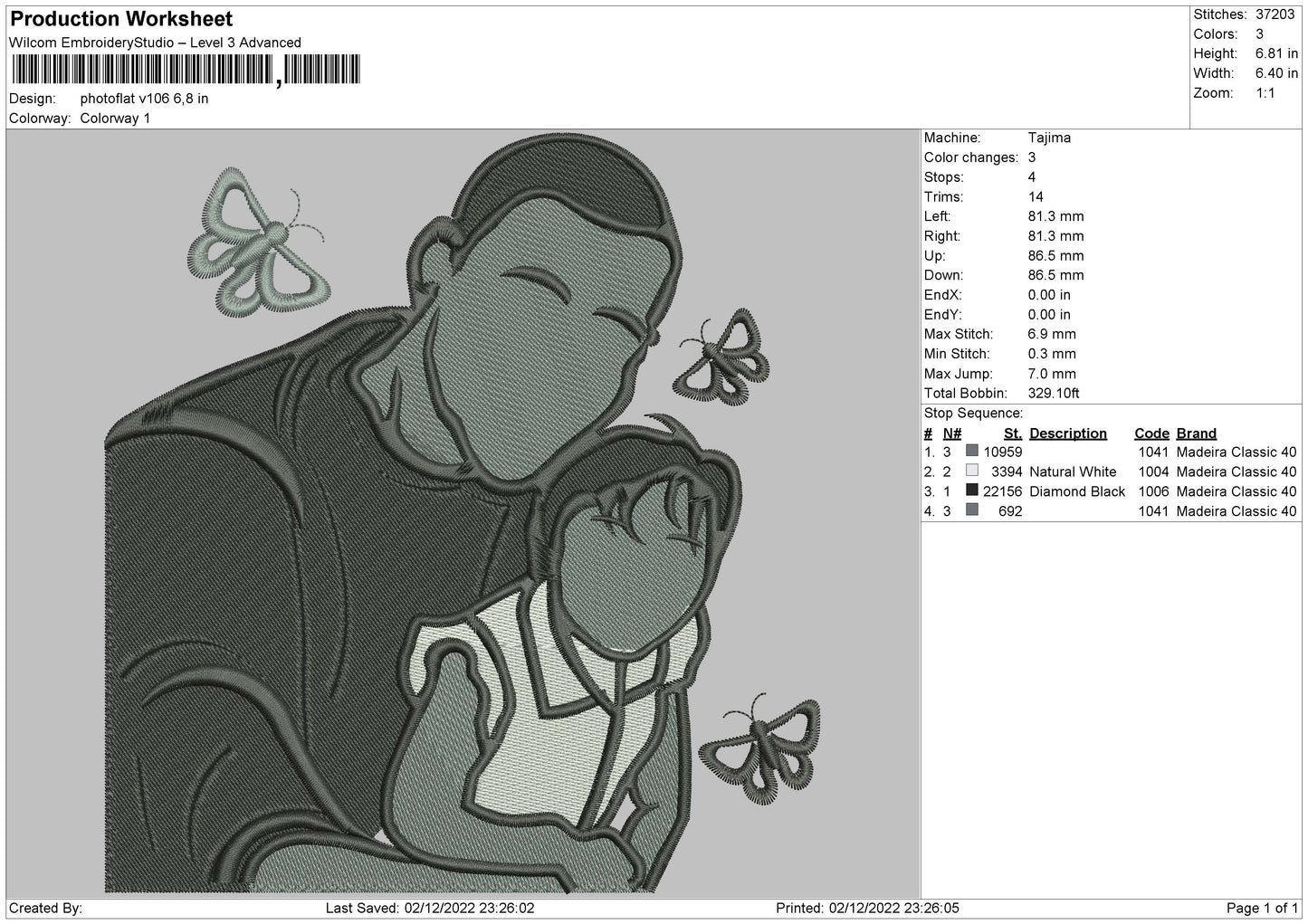 Photoflat V106 Embroidery File 6 sizes