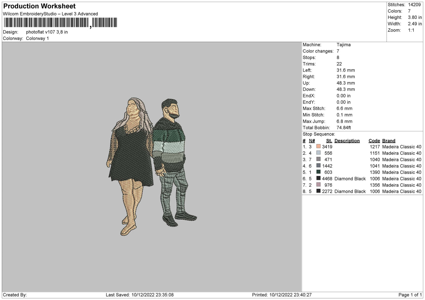 Photoflat V107 Embroidery File 6 sizes