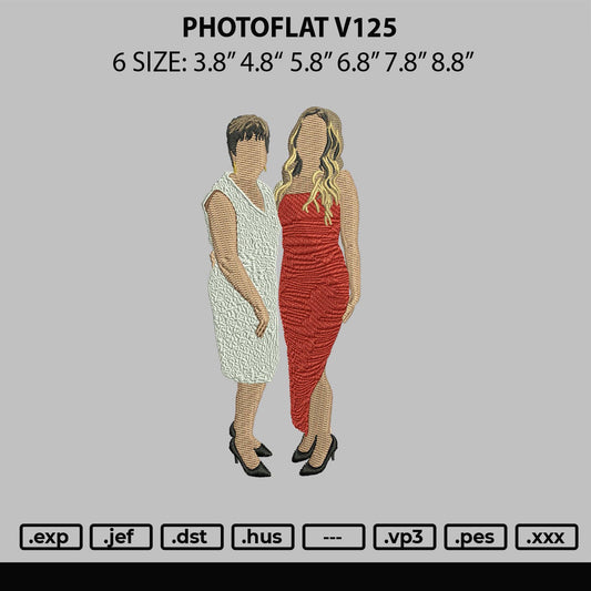 Photoflat V125 Embroidery File 6 sizes
