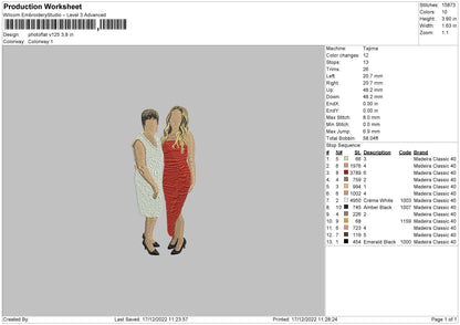 Photoflat V125 Embroidery File 6 sizes