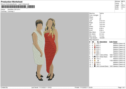 Photoflat V125 Embroidery File 6 sizes