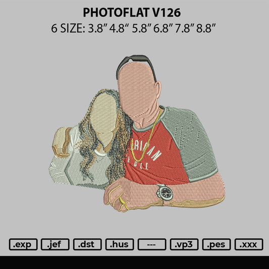 Photoflat V126 Embroidery File 6 sizes