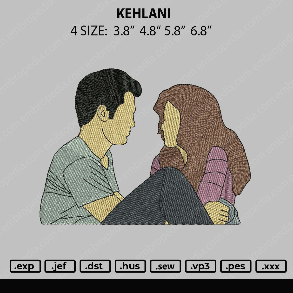 Photo Flat Embroidery File 4 size