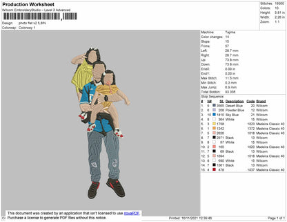 Photo Flat V2 Embroidery File 4 Size