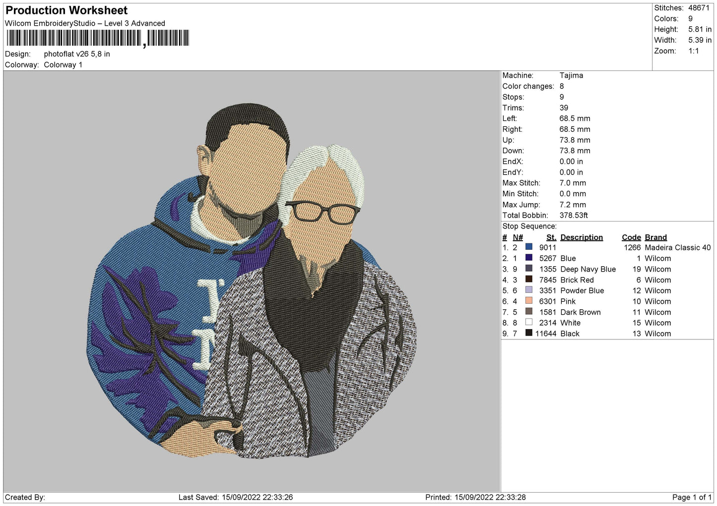 Photoflat V26 02 Embroidery File 5 sizes