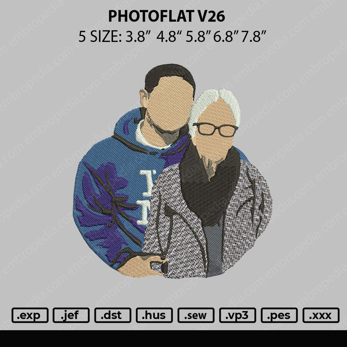Photoflat V26 02 Embroidery File 5 sizes