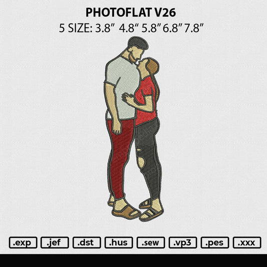 Photoflat V26 Embroidery File 5 sizes