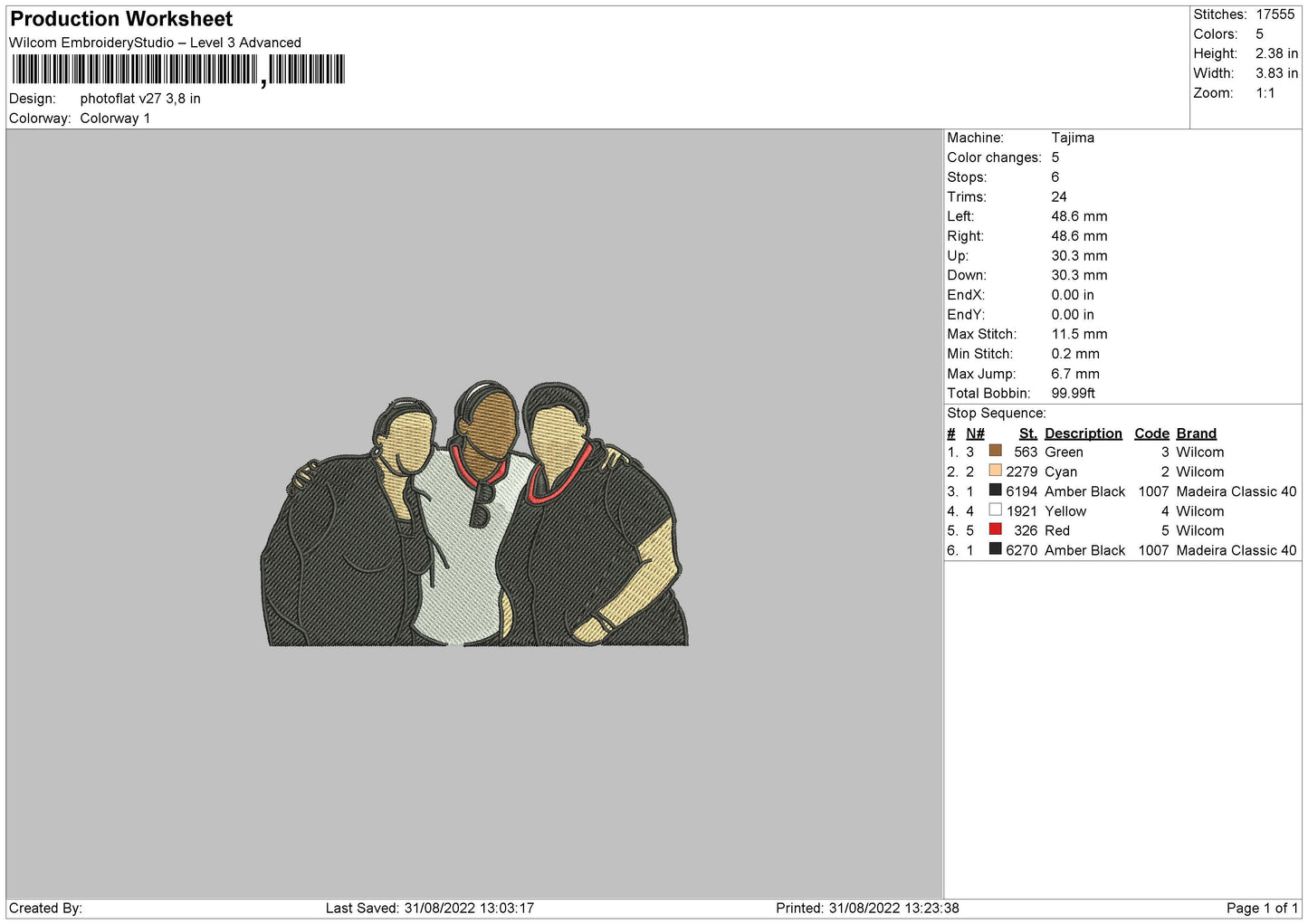 Photoflat V27 Embroidery File 5 sizes