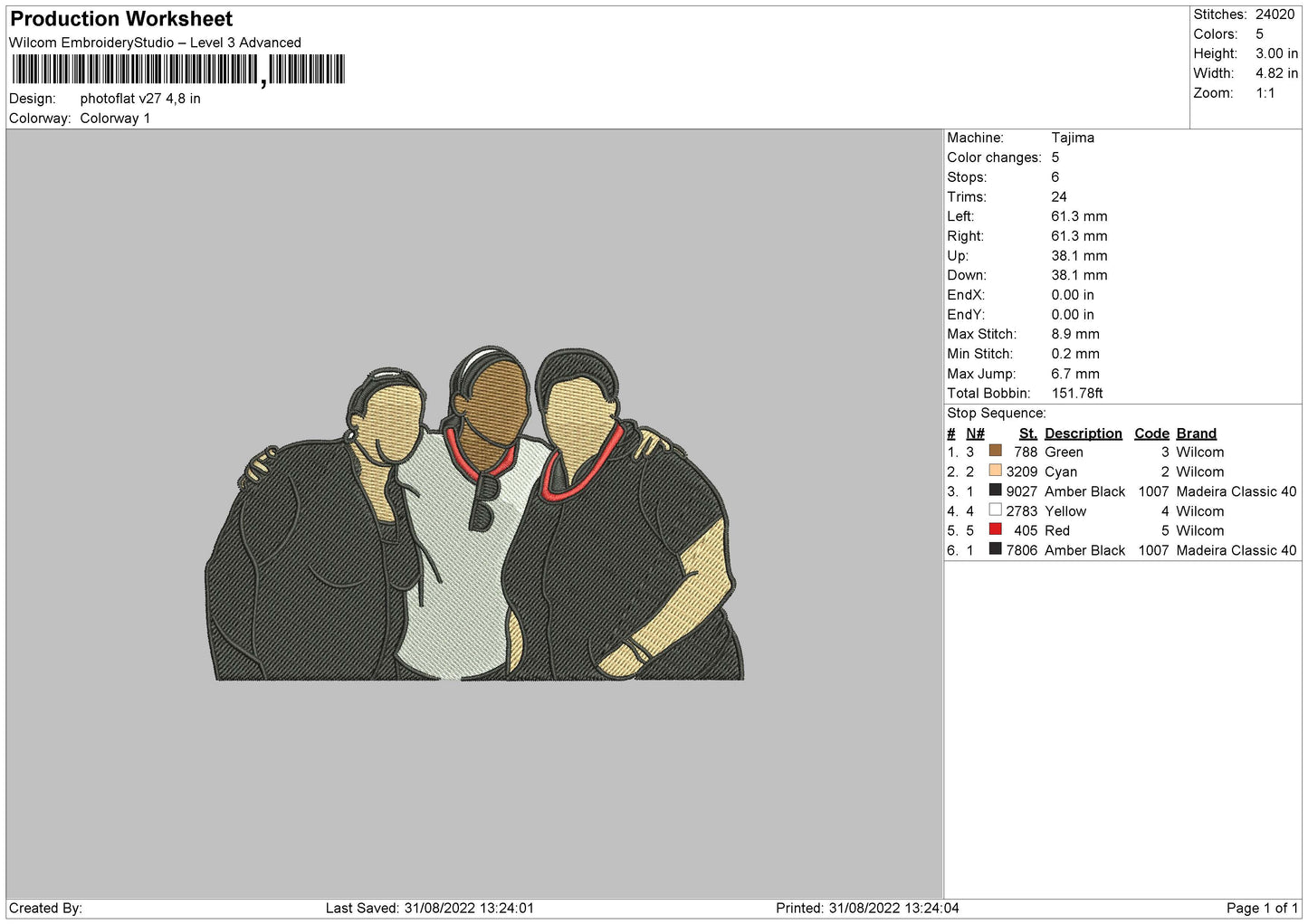 Photoflat V27 Embroidery File 5 sizes