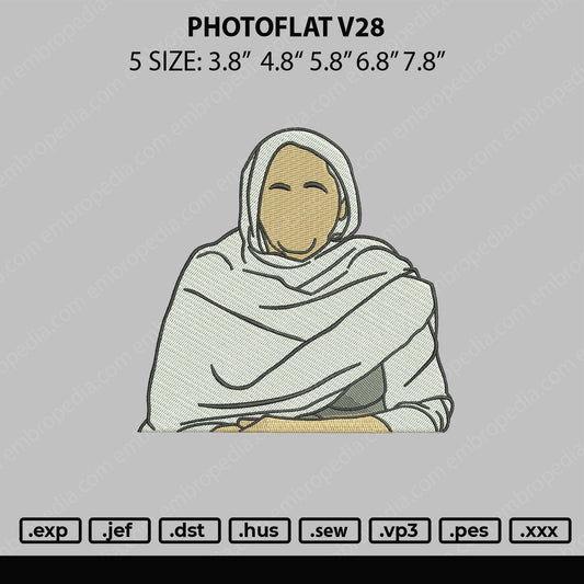 Photoflat V28 Embroidery File 5 sizes