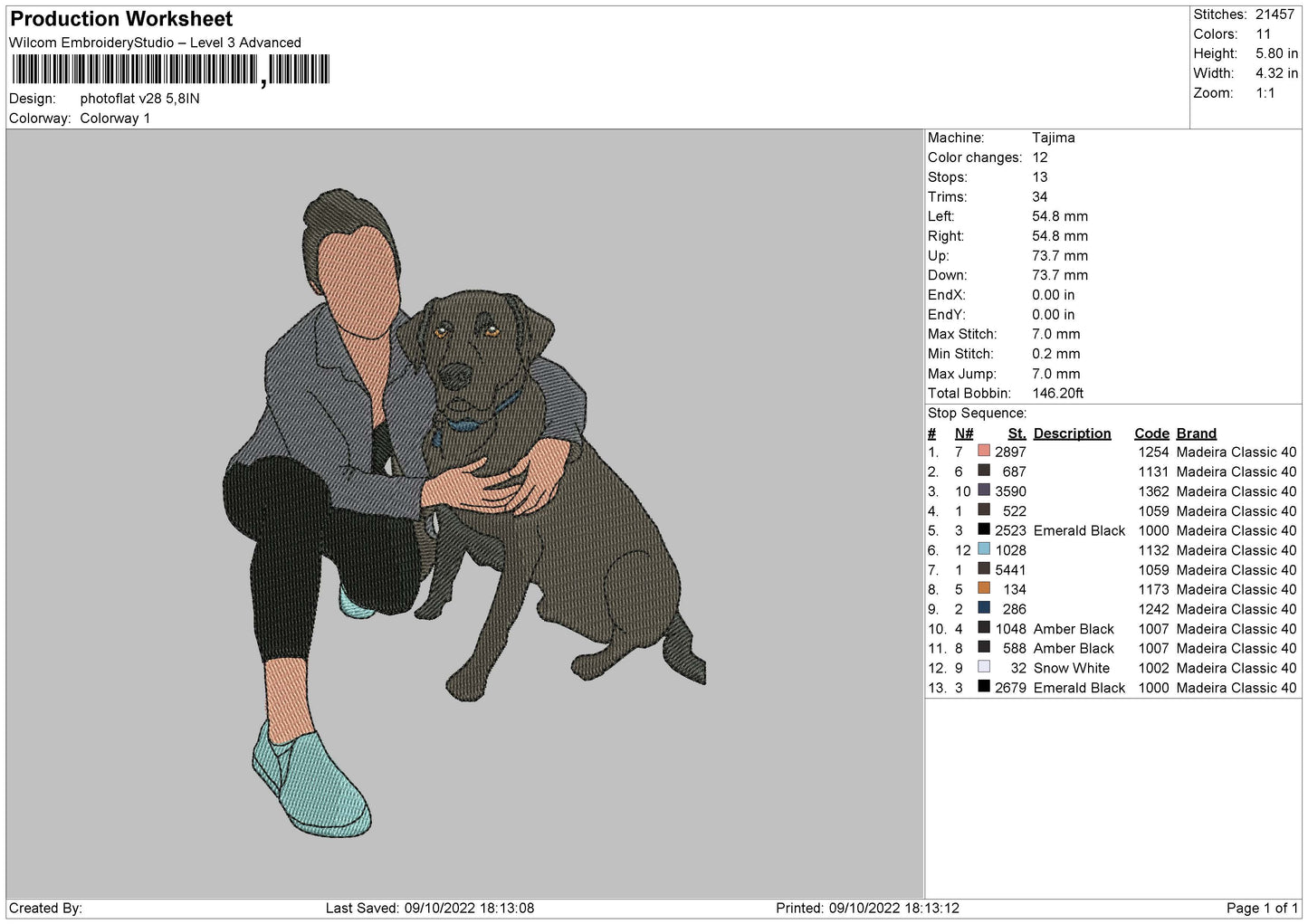 Photoflat V28 Embroidery File 6 sizes