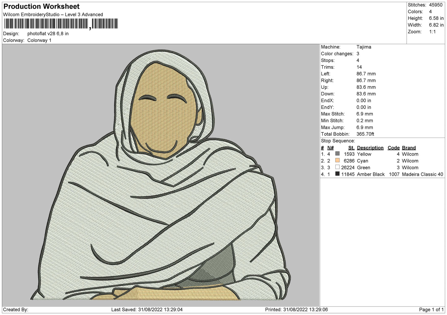 Photoflat V28 Embroidery File 5 sizes