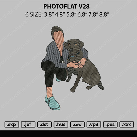 Photoflat V28 Embroidery File 6 sizes