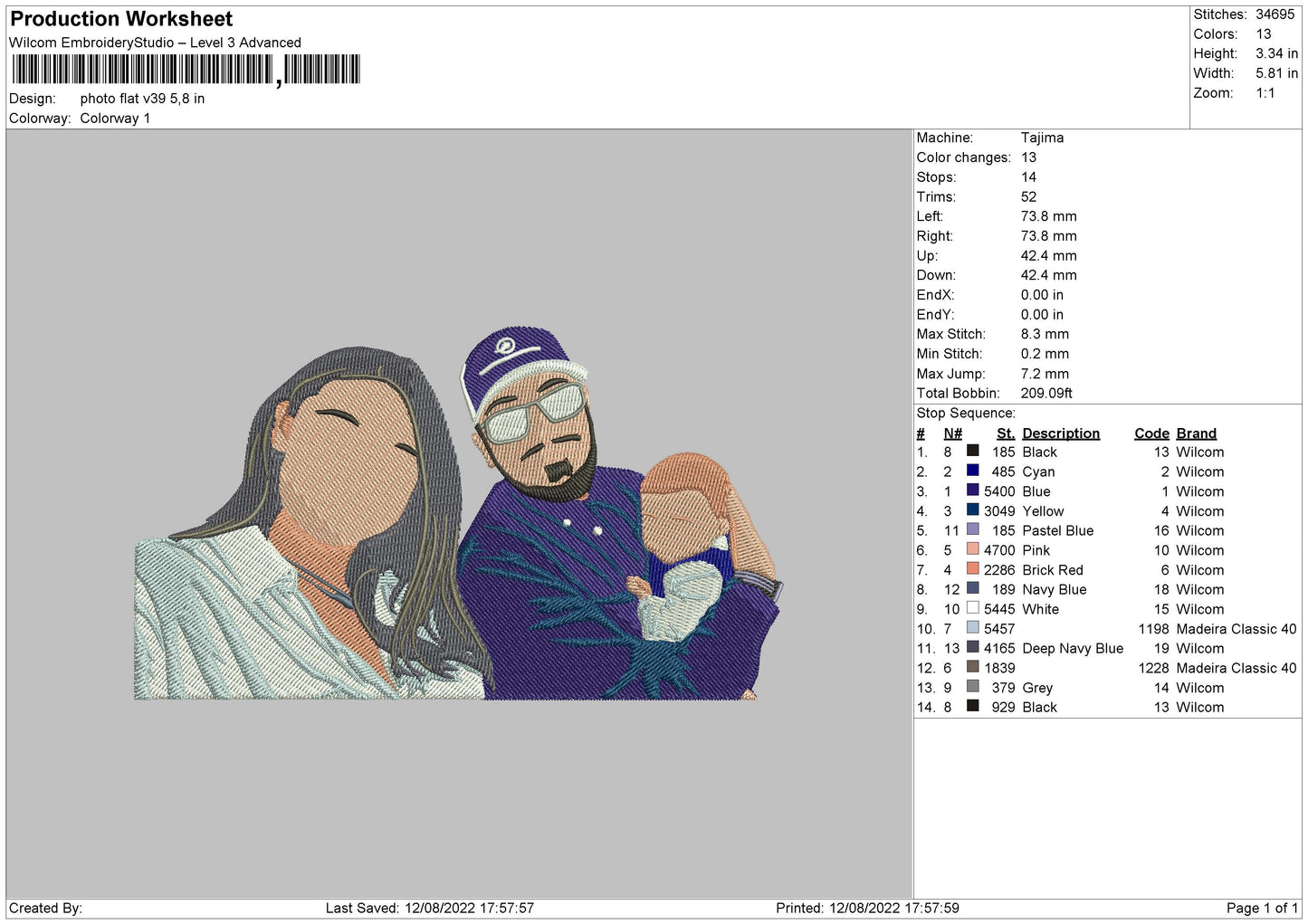 Photoflat V39 Embroidery File 4 sizes