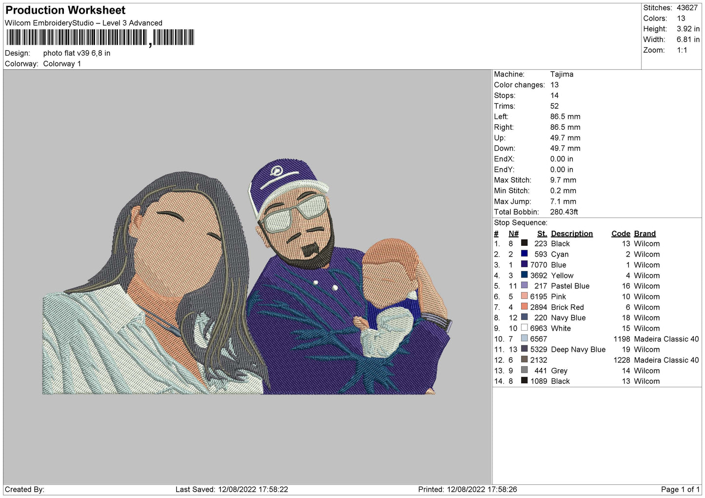 Photoflat V39 Embroidery File 4 sizes