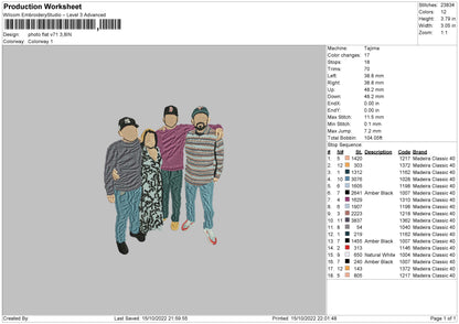 Photoflat V71 Embroidery File 6 sizes